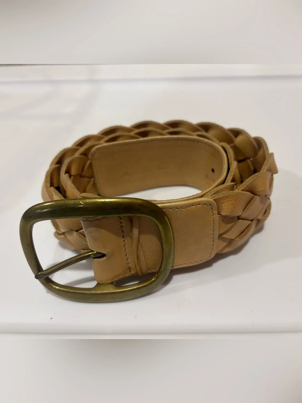 Christian K Leather Braided Belt 🌵Small